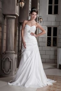 The Most Popular Sweetheart Summer Wedding Dresses with Beads and Ruches