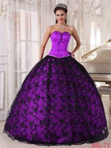 2013 Luxurious Long Tulle and Quinceanera Gown in Fuchsia and Black