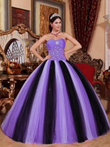 New Sweetheart Tulle and Beaded Quinceanera Dresses in Multi-color