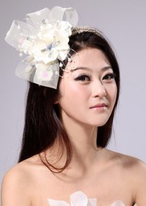 Cute Tulle Fascinators / Hairband With Beading And Ribbons