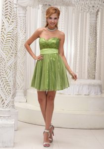 Charming Green Sequin and Tulle Homecoming Princess Dresses with Sash