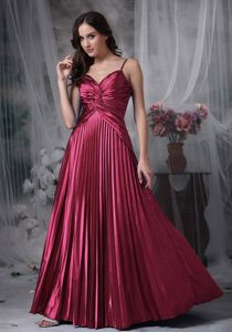 Ruched Custom Made Wine Burgundy A-line Homecoming Princess Dress with Straps