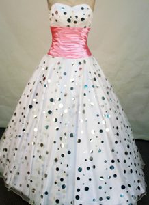 Lovely A-line sweetheart Prom Graduation Dress with Sequins on Wholesale Price
