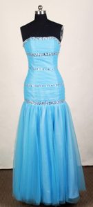 Aqua Blue A-line Sweetheart Prom Formal Dress with Beading on Wholesale Price