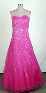 Pretty A-line Sweetheart Hot Pink Prom Evening Dress for Girls on Wholesale Price