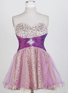 2013 New Short Sweetheart Mini-length Prom Dress with Beading in Pink