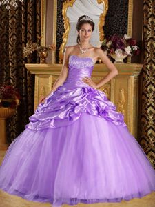 New Lavender Ball Gown and Tulle Quinceanera Dress with Beading