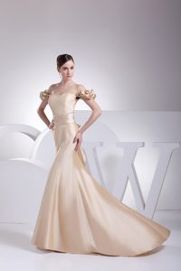 Discount Champagne Off The Shoulder Mermaid Wedding Reception Dress