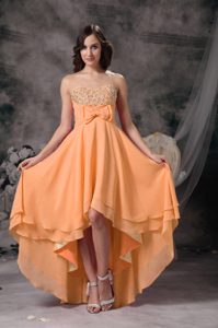 Orange A-line High-low Sweetheart 2013 Memorable Military Dress for Party