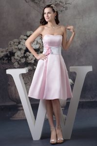 Baby Pink Sweetheart Knee-length Memorable Military Dresses for Party