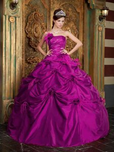 Discount Fuchsia Lace-up Beaded Sweet 16 Dresses