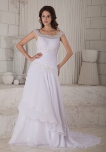 Princess Scoop Embroidery Wedding Bridal Gown on Promotion