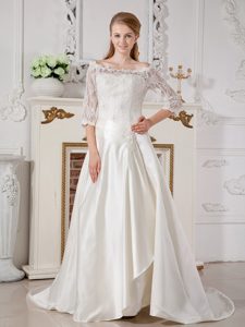 The Brand New Off The Shoulder Wedding Bridal Gown in and Lace