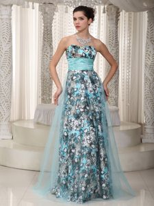 Exquisite Sweetheart Long Tulle Ruched Prom Celebrity Dress for Fall