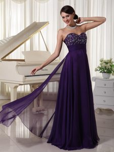 New Purple Sweetheart Prom Holiday Dress with Appliques and Beading