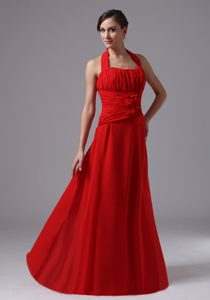 Halter and Ruched Bodice Dresses for Bridesmaid