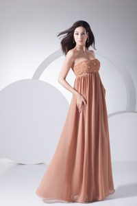 Gorgeous Strapless Champagne Homecoming Dresses for Prom with Appliques