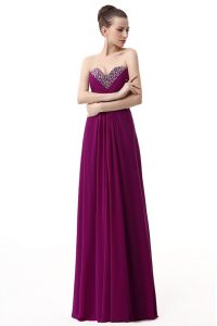 Clearance Purple Sleeveless Chiffon Lace Up Prom Dresses for Prom and Party