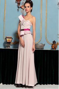 Clearance Pink Sleeveless Organza Side Zipper for Prom and Party
