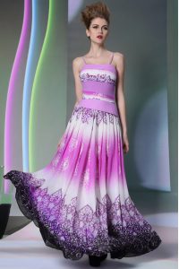 Latest Sleeveless Floor Length Ruching Side Zipper Prom Party Dress with Multi-color