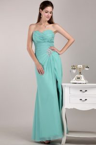 Light Blue Empire Sweetheart Chiffon Dresses for Prom Princess in Long