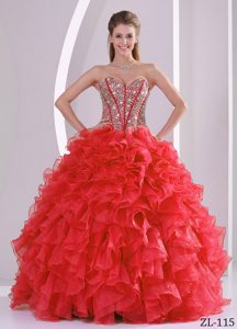 Beautiful Sweetheart Beaded Quinceanera Gowns in Sweet 16 on Wholesale Price