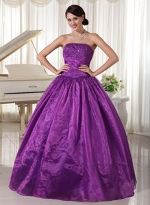 Popular and Organza Lace-up Beaded Prom Pageant Dresses in Purple