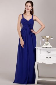 Wholesale Blue Empire Straps Formal Prom Dress with Beading
