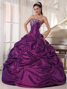 Bead Strapless Embroidery Pick Up Appliques Dresses Quinceanera