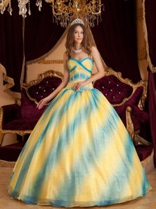 Low Price Sweetheart Ruched Beading Ombre Dresses for Quinceaneras