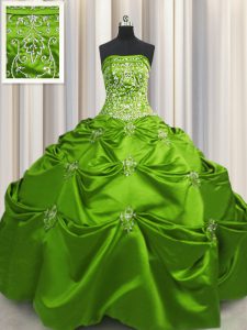 Floor Length Lace Up 15 Quinceanera Dress for Military Ball and Quinceanera with Beading and Appliques and Embroidery