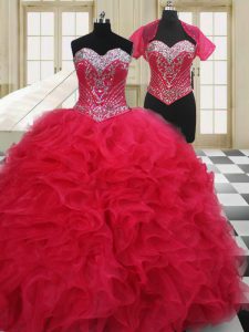 New Arrival Sleeveless Lace Up Floor Length Beading Quinceanera Dress