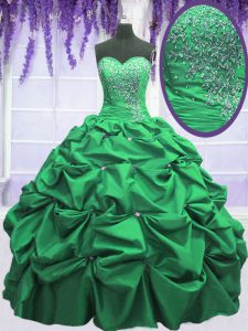 Traditional Sleeveless Lace Up Floor Length Beading and Pick Ups Vestidos de Quinceanera
