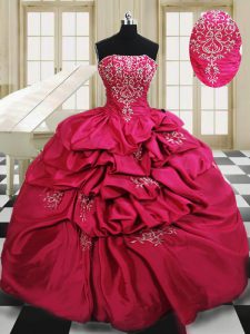 Stunning Sleeveless Lace Up Floor Length Beading and Embroidery and Pick Ups Quinceanera Gown