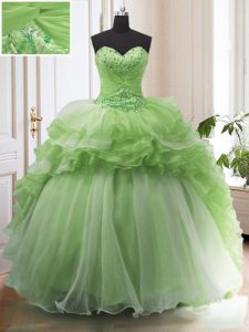 Exceptional Ruffled With Train Ball Gowns Sleeveless Quinceanera Dress Court Train Lace Up