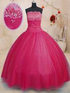 Clearance Off the Shoulder Sleeveless Beading Lace Up 15 Quinceanera Dress
