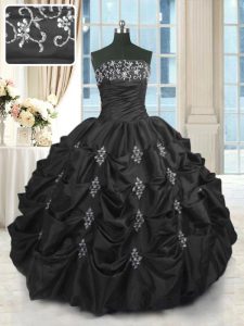 Traditional Sleeveless Beading and Lace and Appliques and Pick Ups Lace Up Quinceanera Gowns