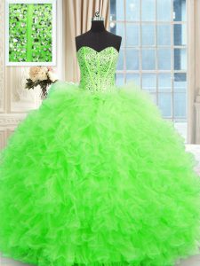 Excellent Strapless Sleeveless Lace Up 15 Quinceanera Dress Tulle