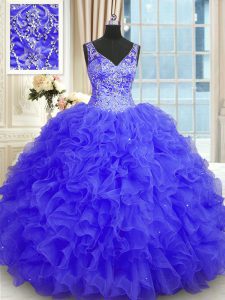 Simple Floor Length Ball Gowns Sleeveless Purple Ball Gown Prom Dress Zipper