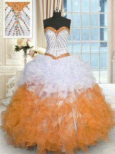Graceful Floor Length Multi-color Sweet 16 Dresses Sweetheart Sleeveless Lace Up