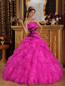 Hot Pink Ball Gown Sweetheart Sweet Sixteen Quinceanera Dresses on Sale