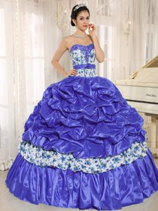 Chichi Purple Sweetheart Quinceanera Dress with Pick-ups and Beading