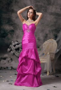 Sweetheart Long Nice Prom Gown Dress in Hot Pink