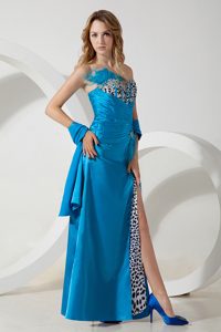 Beautiful Empire Sweetheart Sky Blue formal Prom Dresses with Beading