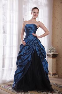 Beautiful Princess Strapless Sweep Train Ruched Plus Size Evening Dress in Teal