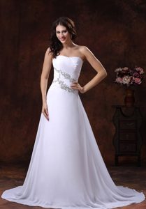 2013 The Most Popular White A-line Beaded Dresses for Brides