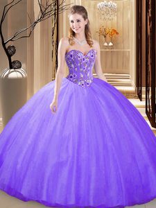 Edgy Floor Length Ball Gowns Sleeveless Lavender Sweet 16 Dresses Lace Up