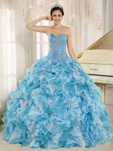Beaded and Ruffled Sweet Sixteen Quinceanera Dress for Custom Made on Sale