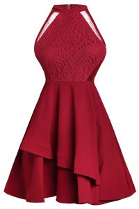 Exquisite Sleeveless Zipper Knee Length Ruffled Layers Prom Evening Gown