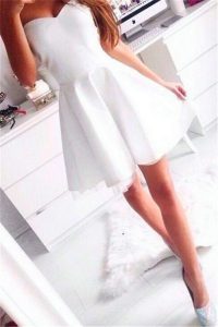 Sleeveless Zipper Mini Length Ruching Cocktail Dress